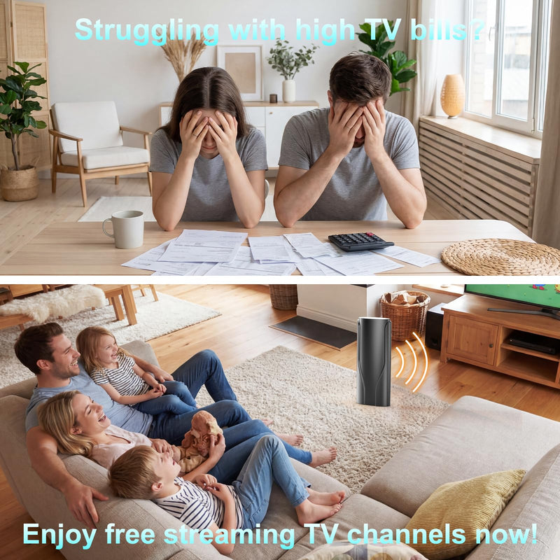  [AUSTRALIA] - TV Antenna, Digital Indoor HD Antennas, Outdoor Antenna with Hooks Digital Antenna for Smart tv Indoor/Outdoor Antenna Supports 4K 8K 1080p