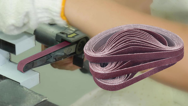 TAOKYID 36 Pack 1/2 x 18 Inch Sanding Belts for Air Belt Sander, Aluminum Oxide File Abrasive Belts 1/2-Inch x 18-Inch, 12 Each of 40/60/80 Assorted Grits 1/2x18 Sanding Belt Sandpaper 1/2x18 inch 36Pcs