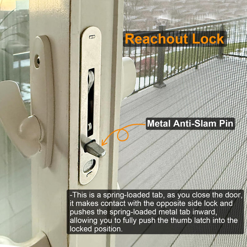 Andersen 2-Panel Sliding Patio Door Lock and Receiver Kit Replacement | Gliding Glass Door Reachout Locks from 1986 to Present