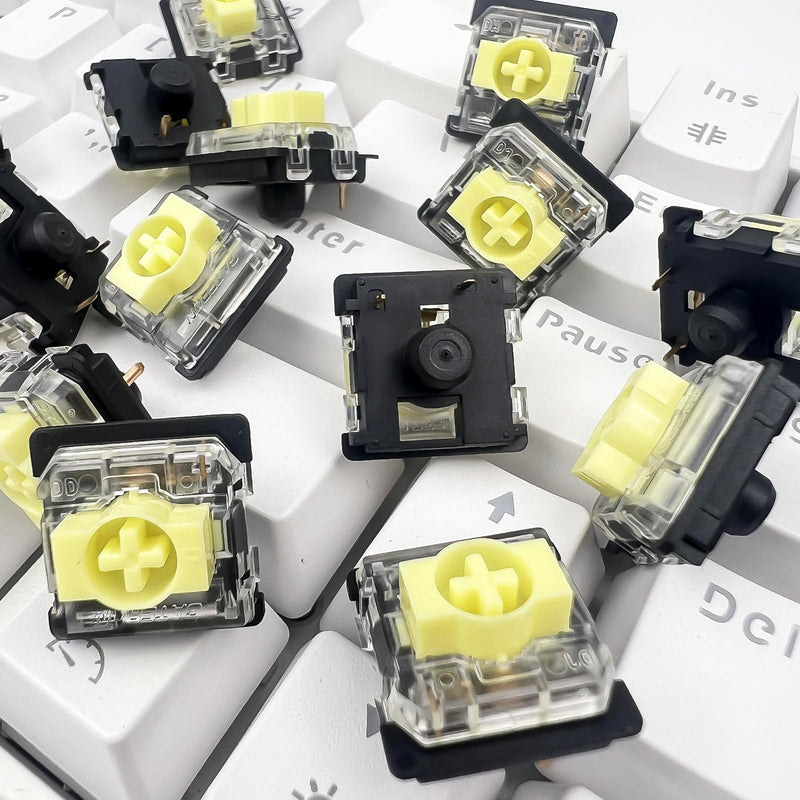 Gateron KS-33 Banana Low Profile 2.0 Keyboard Switches - 3-Pin 65gf Tactile Switches RGB SMD,Pre-Lubed for Smooth Typing,Compatible with GATERON Ultra-Thin Keyboards only(90Pcs) 90Pcs
