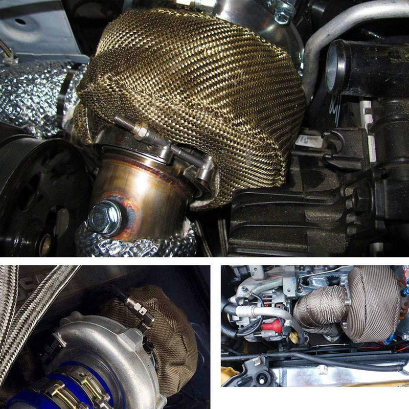 ConPus T4 Titanium Turbo Blanket Heat Shield charger Cover Wrap for T4 GT40 GT42 GT45 With Locking Springs