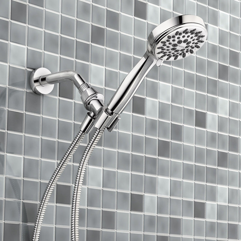 Moen 20016 Ignite Dual Hand Held And Multi Function Shower Head Combo Package With Hose And Diverter, Chrome, 3.75" Pack of 1 Showerhead + Handheld Showerhead