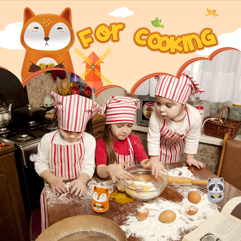 4 Pieces Cute Kitchen Timer Animal Mechanical Manual Fox Raccoon Bear Wolf 60 Minutes Loud Alarm Egg Windup Timer for Adults Christmas Home Cooking Baking Fitness Beauty