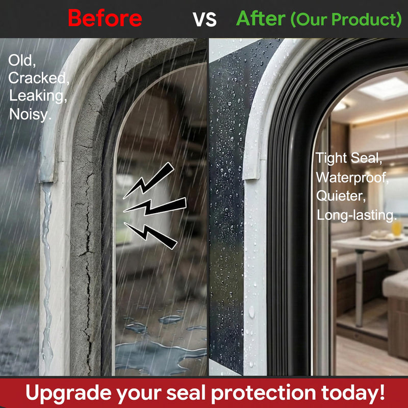 UIOCSSC EPDM Rubber D-Shaped Weather Stripping 26FT RV Door Seal with Strong Self Adhesive, Trailer & Truck Bed Seal, Tonneau Cover, Marine Boat Hatch Gasket, W:0.59"; H:0.61" 26 Feet Black