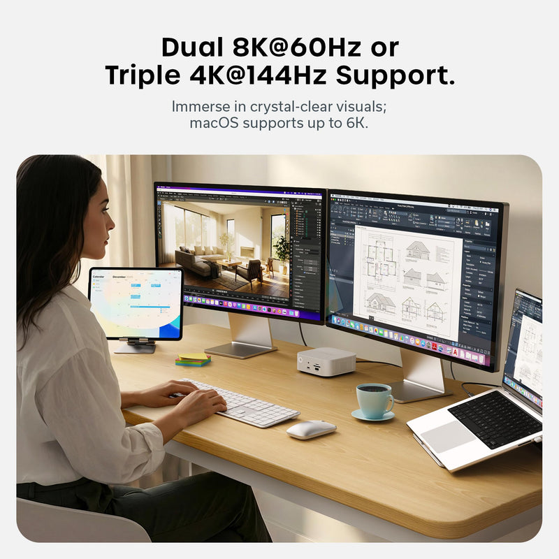 Satechi Certified Thunderbolt 5 Cable, 240W PD, 120Gb/s Data, Dual 8K@60Hz, Triple 4K@144Hz, Braided Thunderbolt 5/4/3, Compatible USB-C Cable for iPhone 17, MacBook Air/Pro/Neo, Laptops