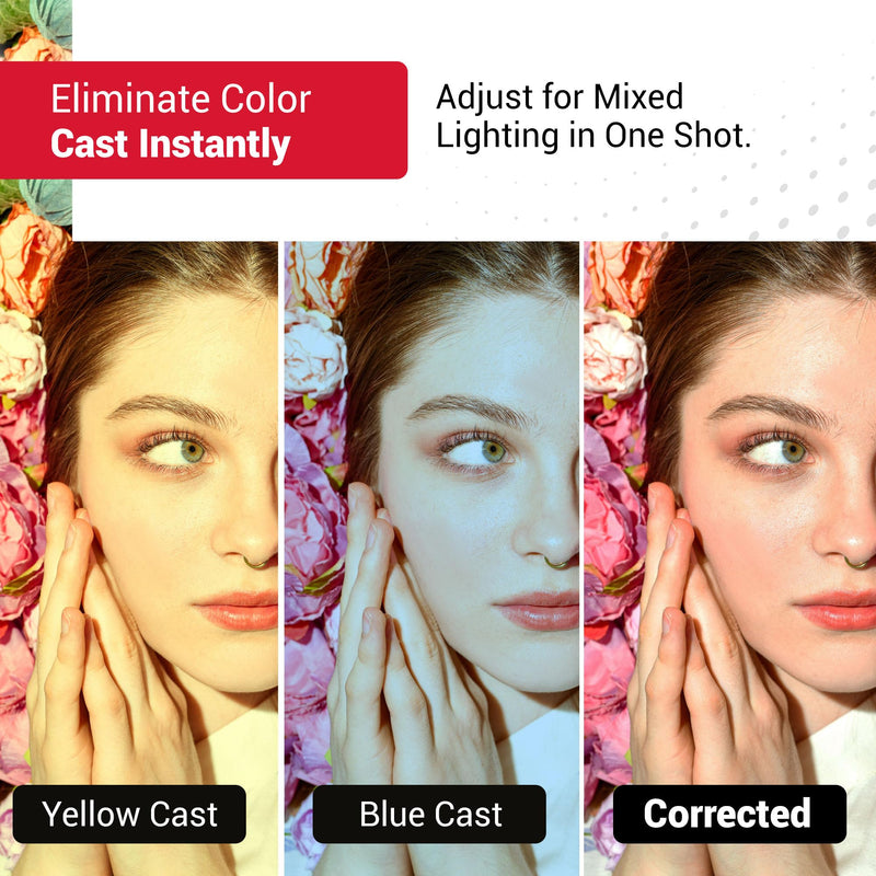 Datacolor SpyderCheckr White Balance Card for Photography & Video | Spectrally neutral white target plus 6-step grayscale strip for custom in-camera white balance