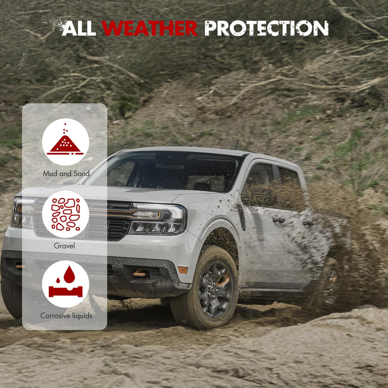 Mabett Rear Wheel Splash Shield Covers for 2022-2025 Ford Maverick Accessories All-Weather Splash Guard Prevent Mud and Stone Debris 2PCS