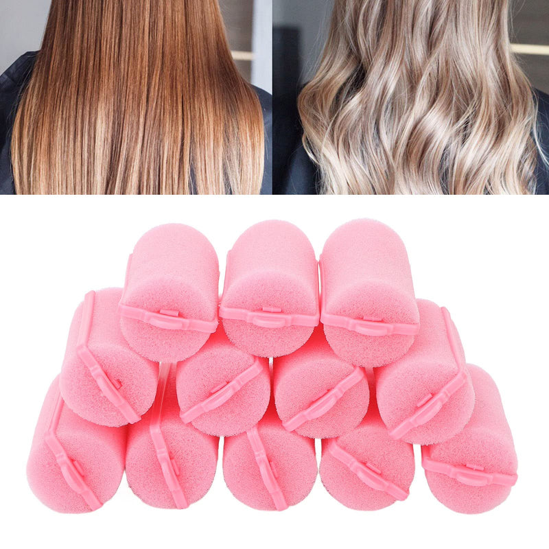 Pack of 12 Foam Sponge Curlers, Comfortable Sleeping Curlers, Flexible Hair Styling Sponge Curlers, Portable Soft Curler Styling Tool