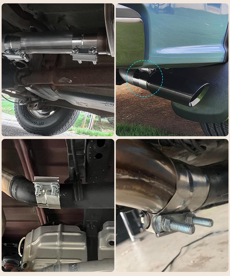 Exhaust Clamp,Car Accessories 3" Lap Joint Exhaust Band Clamp Sleeve Coupler,Stainless Steel Exhaust Pipe Clamp for Exhaust System,Exhaust Tubing Connection(3 Inch) 3 Inch