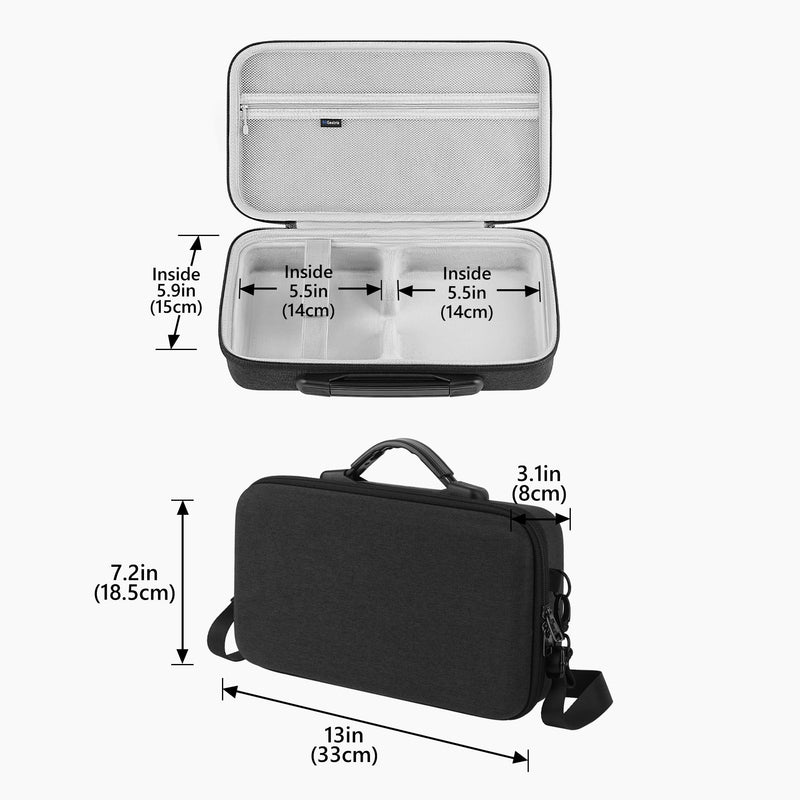 GEEKRIA Mini PC Hard Shell Travel Case, Compatible with KAMRUI Pinova P2 /Pinova P1 /Hyper H2 /AM21 /Hyper H1 /E3 /E3B, GMKtec M5 Ultra /G3 Pro /G3S /M6 Ultra, Mini Computer Carrying Bag