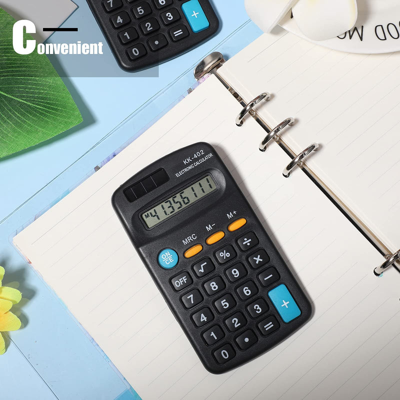 24 Pieces Pocket Size Mini Calculators Handheld Angled 8-Digit Display Calculators Basic Standard Small Accounting Desktop Supplies for Office School and Home 24
