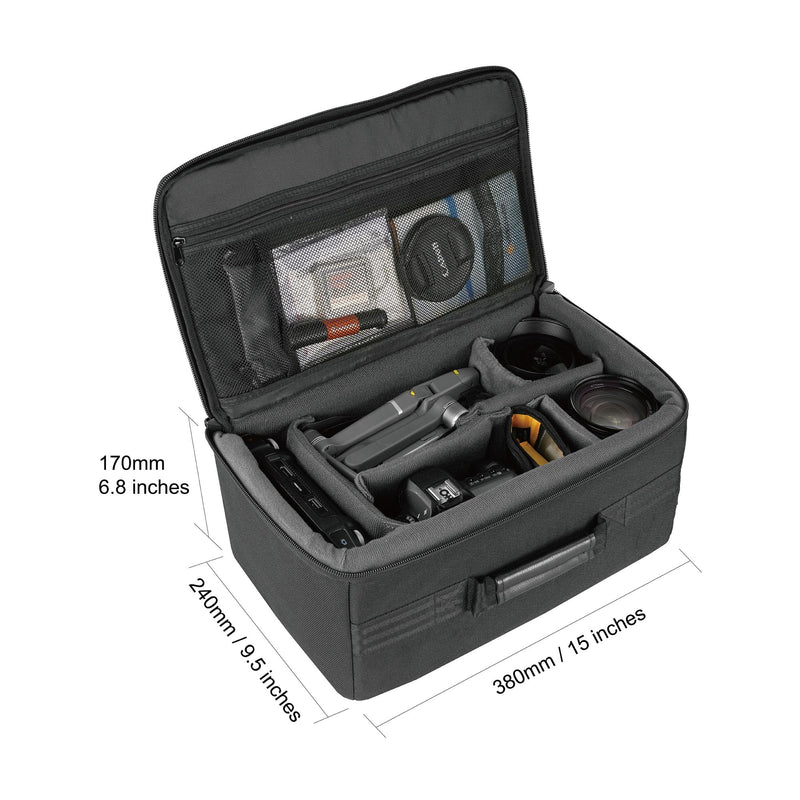 VANGUARD Divider Bag 37 Customizeable Compact Insert/Protection Bag for DSLR Camera, Lenses, Accessories. 11 Liter Capacity