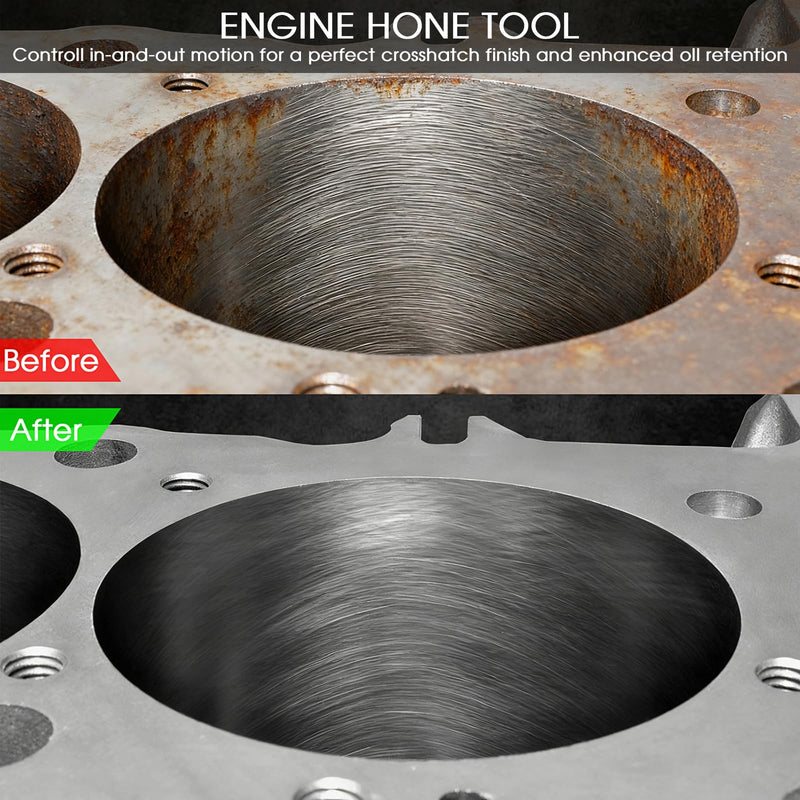 4 Inch Cylinder Hone Tool with 240 Grit Ball Brush, Flexible Engine Hone for Professional Cylinder Ball Honing & Deburring, Ideal for Engine Rebuilding on Cast Iron, Steel & Mild Steel 240.0 4'' (101.6 mm)