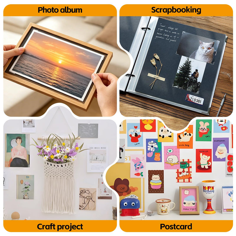 1020 PCS Photo Corners Self Adhesive, Clear Photo Corners for Scrapbooking, 10 Sheets Photo Corner Stickers for Photo Albums, Journals, Memory Books & DIY Crafts