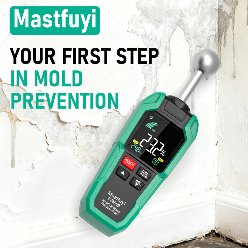 Pinless Wood Moisture Meter,Non-Destructive Depth 5-40mm for Wood & Walls | Digital Moisture Detector Built-in Flashlight for Concrete, Floors Piness