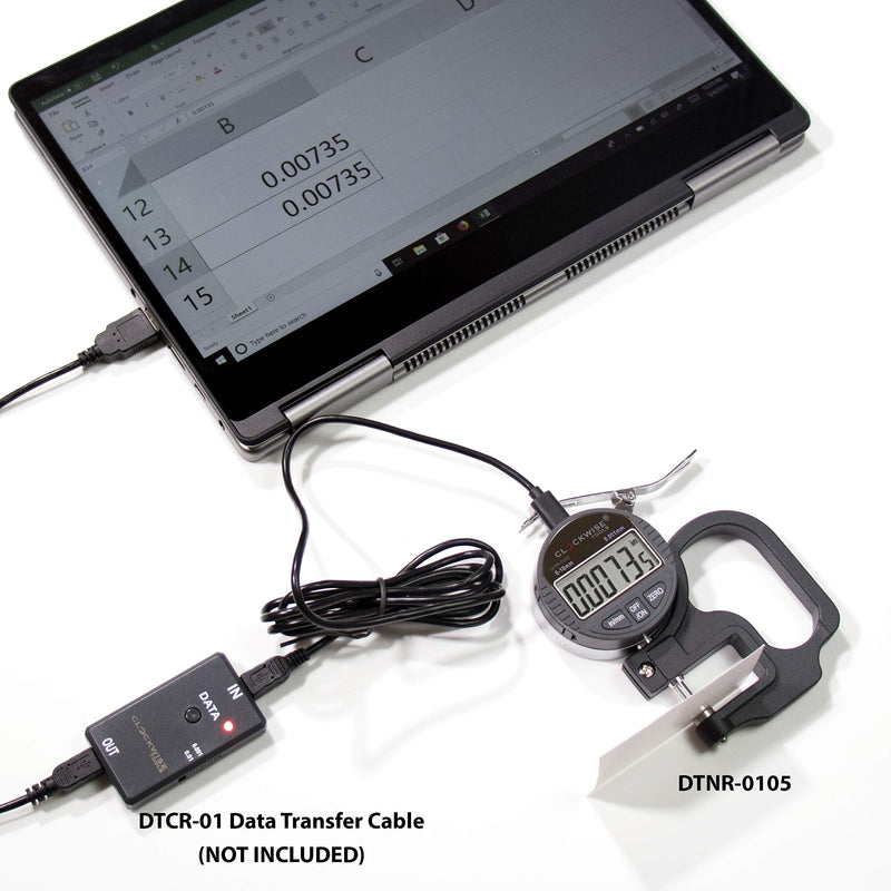 Clockwise Tools Digital Thickness Gauge, DTGR-0055 0-0.4 inch/10mm, 0.0005"/0.01mm Resolution Resolution 0.0005"/0.01mm