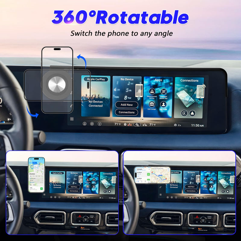 Sunsdrew Car Phone Holder for 2026 Nissan Sentra Accessories, Sentra S SV SR SL Phone Mount for 12.3-Inch Screen, Tool-Free Fixed Clip, 360° Rotation, Does Not Affect Air Vent For Nissan Sentra