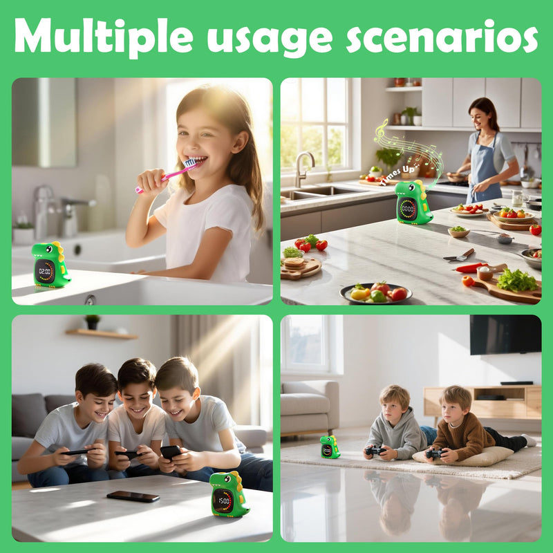 Visual Timer for Kids 99 Minute Digital Cute Kids Visual Timer Classroom Timer for Home School Study Teaching Time Management Countdown Timer Green