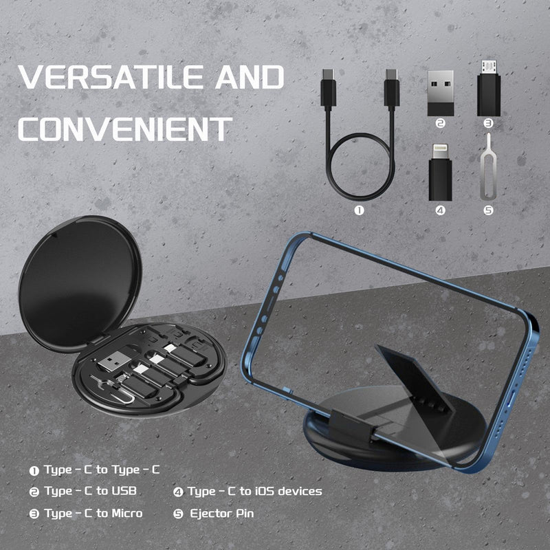  [AUSTRALIA] - Multi USB Charging Adapter Cable Kit, USB to USB C Adapter and Sim Card Adapter Conversion Set, USB C to USB Adapter Box, USB C to Micro USB Adapter and Phone Holder for Traveling
