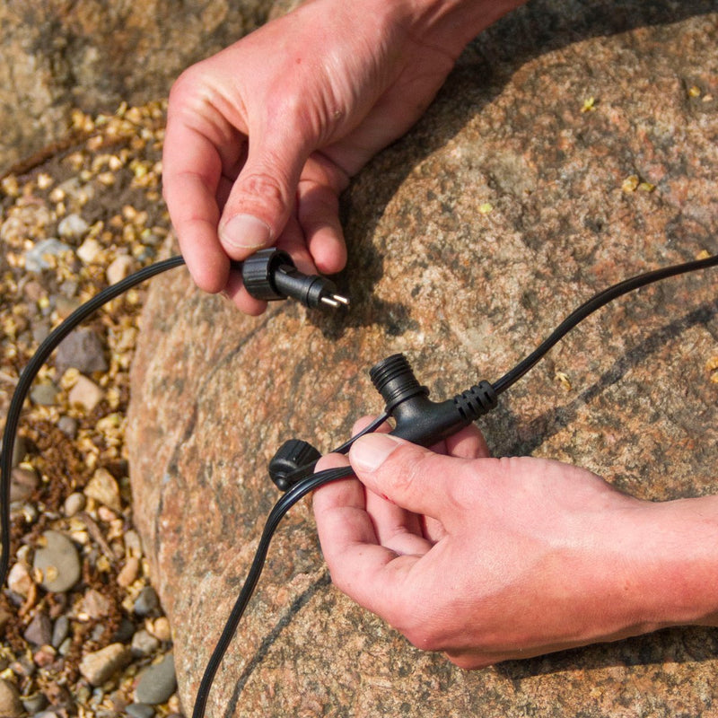 Aquascape 84023 LVL Lighting Cable with 5 Quick Connects for Pond, Garden, and Landscape Features, 25-Foot 5-Outlet Black