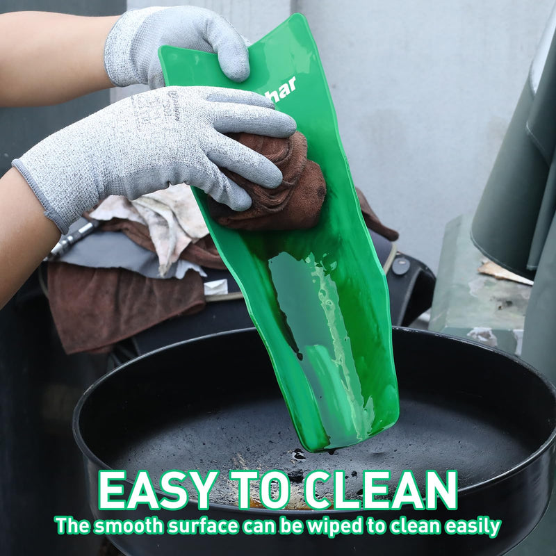 Babelshar Foldable Flexible Funnel for Oil Change, Form a Funnel for Automotive Use, Large Flex Oil Filling and Draining Tools, Spill-Free, Easy to Clean, for Lawnmower Motorcycle Snowplow Truck Green