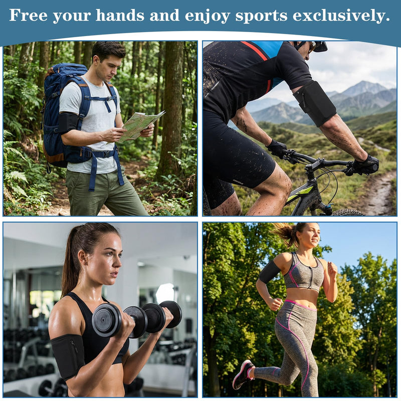 Running Phone Armband, Size M Phone Arm Bands for Running,Larger Storage Universal Armband Cell Phones Holder to 8 to 12 inch for Runnings,Cycling,Hiking,Biking,Gym