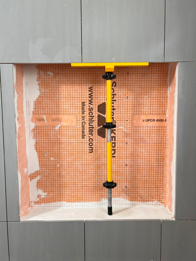 Patented Planum Tile Niche Supporter – Shower Niche Tiling Tool Kit for Home Remodeling & Construction | Aluminum Support for Installing Ceramic & Porcelain Tile Niche Shelves