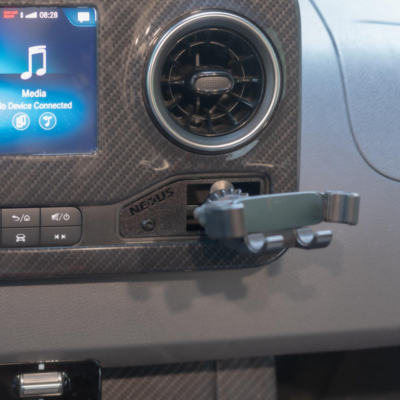 NEXUS Smartphone Cubby Adapter for VS30 Mercedes-Benz Sprinter Van or conversions - Winnebago Revel, Storyteller Overland or Jayco Terrain Cell Phone Mount Passenger's Side