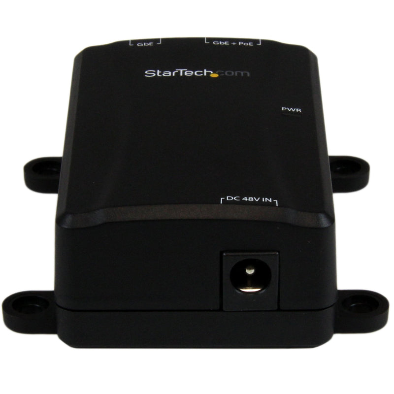 StarTech.com 1 Port Gigabit Midspan - PoE+ Injector - 802.3at and 802.3af - Wall-Mountable Power over Ethernet Injector Adapter , TAA (POEINJ1G) Standard