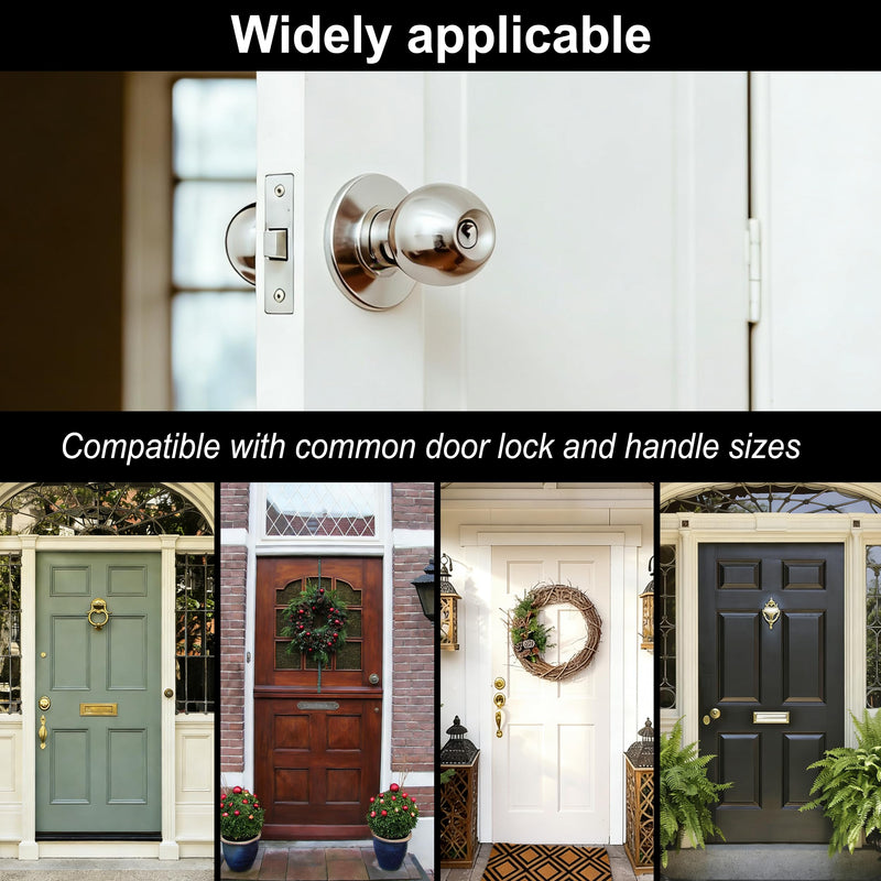 Door Lock Installation Kit, C-Clamp Design Tool-Free Clamping for Wood Doors with Adjustable Bushings, Door Knob Hole Saw Kit for Deadbolt & Knob, Easy Professional Installation Kit