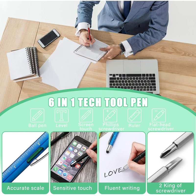 48 Pcs Mini Tape Measure Screwdriver Keychain Set – Multitool with Credit Card Tool and Pen, Bulk Gifts for Adults, Christmas Party Favors, Men’s Survival and Tool Set – Ideal for Fathers 48