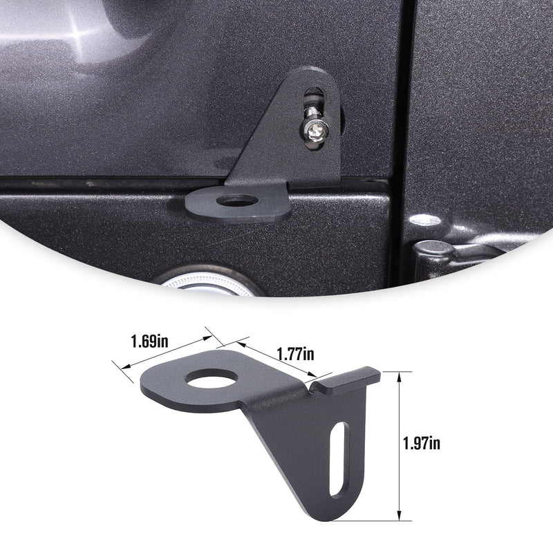 Jimen Compatible with 2007-2022 Jeep Wrangler JK JL, CB Radio Antenna Mount Bracket, Driver Side