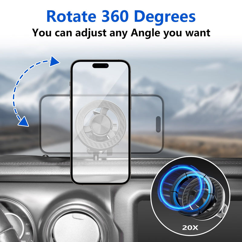 sukemichi Phone Mount for 2018-2023 Jeep Wrangler, Dashboard Phone Holder Dash Mount for Jeep Wrangler JL JLU 4XE Jeep Gladiator JT Accessories, Magsafe Phone Mount Fit 8.4" Screen