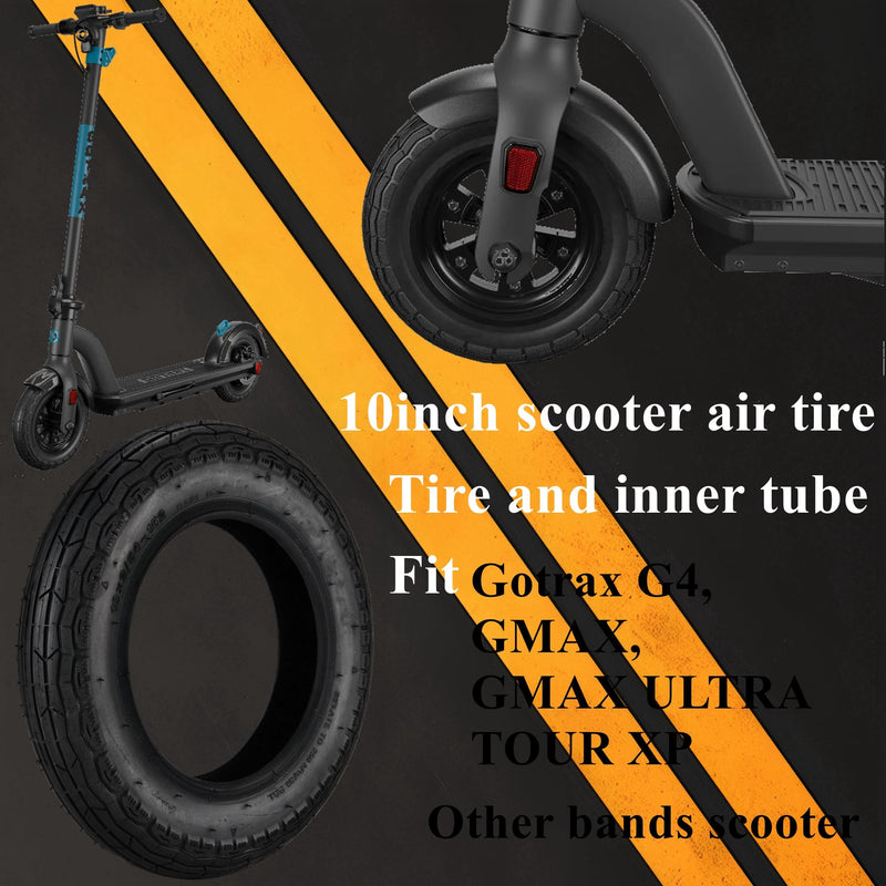 Electric Scooter tire,Scooter tires and Inner Tubes,10"Air Filled Tires, Can Be Use for gotrax G4,GMAX,GMAX ULTRA,TOUR XP(tires and Inner tubes)