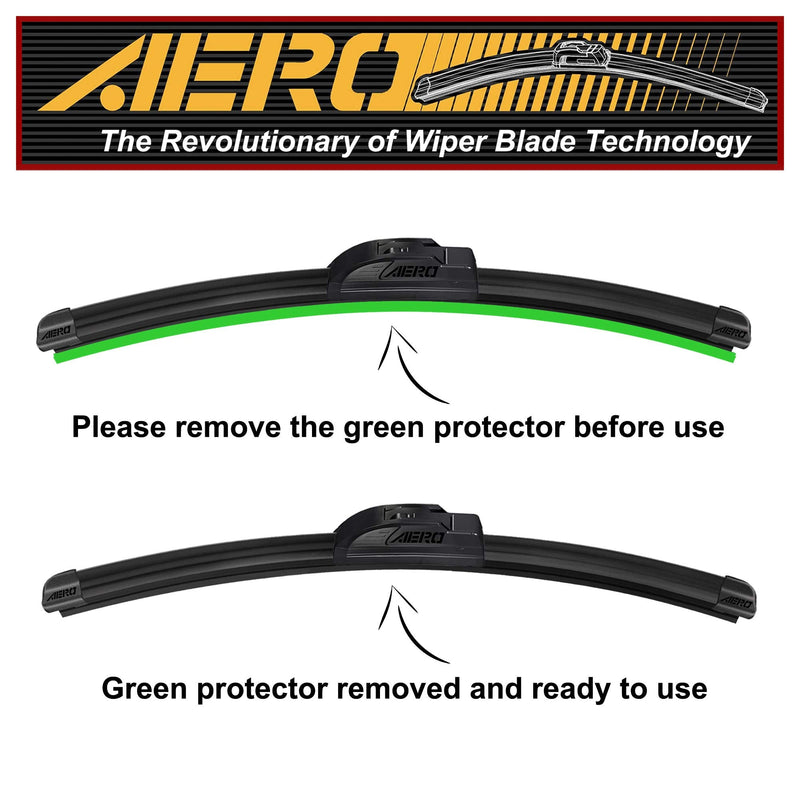 AERO Voyager 22" + 22" Windshield Wipers, Premium All-Season Automotive Replacement Wiper Blades with Extra Rubber Refills + 1-Year Warranty (Pack of 2) 22"+22" (Pair for Front Windshield)