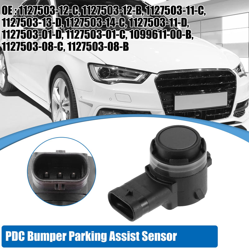 X AUTOHAUX Front Rear PDC Bumper Backup Parking Sensor for Tesla S x 3 Y 2016-2021 1127503-12-C