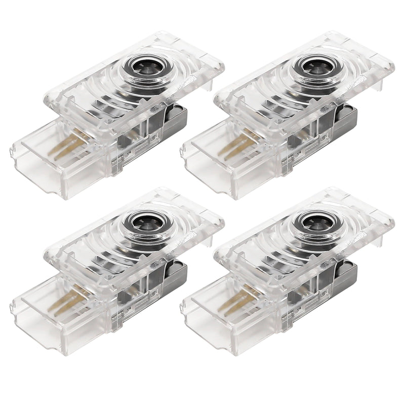 4 Pack Car Door LED Lights Logo for Cadillac, Projector Puddle Lights Compatible with SRX XTS ATS CTS XT4 XT5 XT6 CT6 Accessories, 3D Shadow Step Ghost Light Wireless Welcome Courtesy (Dual Plug)