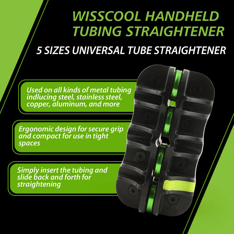 3/8” Tube Straightener Handheld Tubing Straightener, Brake Line Straightening Tool for Fuel Line Copper Aluminum Stainless Steel 3/8"