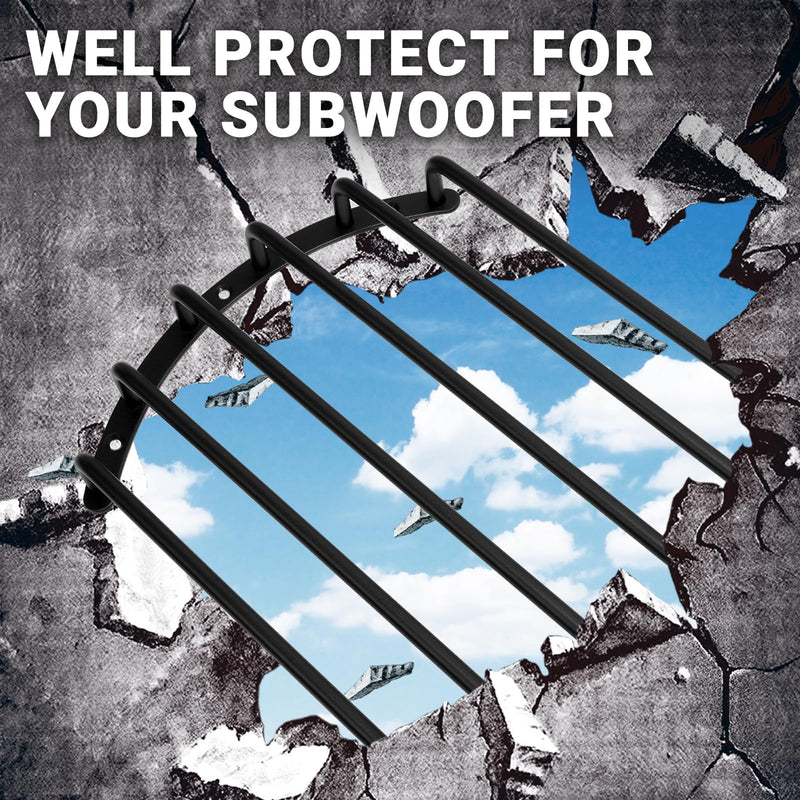 Metal Car Bar Grille Audio 10 Inches Speaker Subwoofer Grill Grille Cover 6 Bars- Pack of 1 10''-6