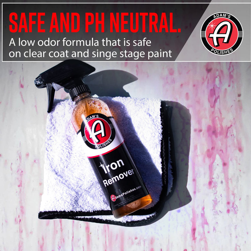 Adam's Polishes Iron Remover (16oz) - Iron Out Fallout Rust Remover Spray for Car Detailing | Remove Iron Particles in Car Paint, Motorcycle, RV & Boat | Use Before Clay Bar, Car Wax or Car Wash 16 fl. oz