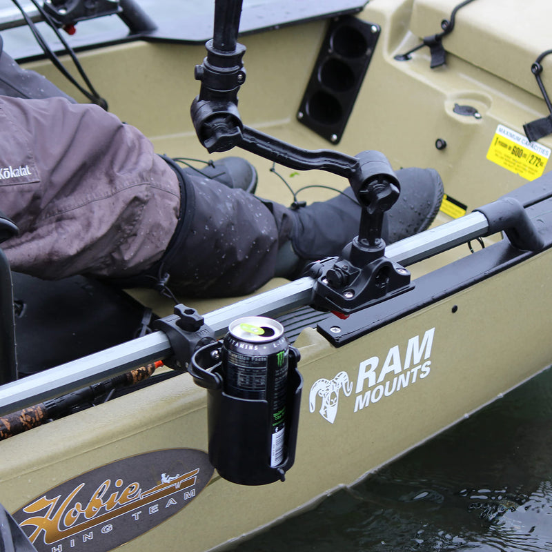 RAM Mounts (RAM-B-132-400U) RAM MOUNTS Level Cup 16oz Drink Holder with RAM Tough-Claw Mount RAM-B-132-400U for Motorcycle, ATV/UTV, Bike