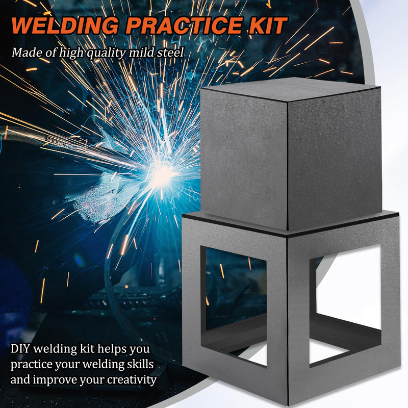 Coopay Welding Practice Kit, 48 PCS Welding Coupons 14 Gauge Premium Mild Steel 3&2 Inches Square Steel Plate Kits Weld Practice and Training for MIG, TIG Stick, Arc, Gas, Wirefeed and Brazing 48 Pack