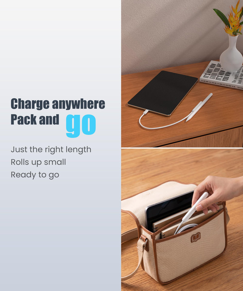 Pencil Charging Dock for Apple Pencil Pro| Magnetic Wireless Charger | Fast-Charging Case with LED Indicator for iPad Pencil Pro, Charger Cable and Adapter for Apple Pen Pro (Latest Model) Pro only