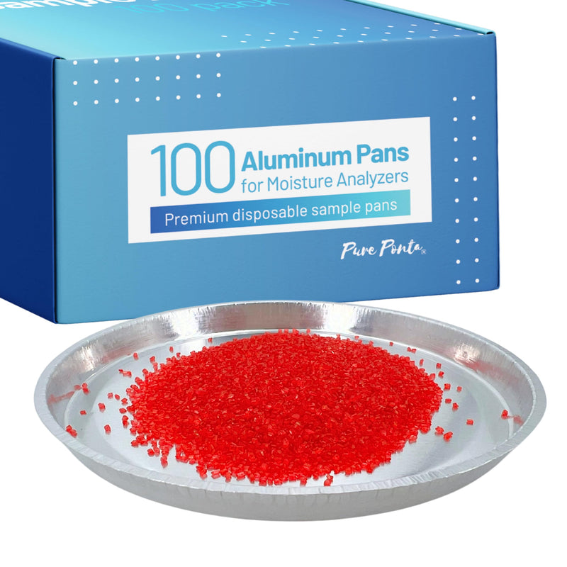 Aluminum Sample Pans for Moisture Analyzer (100 Pack) 90mm Round Lab Trays, Disposable Weighing Dishes, Foil Pan, Weight Scale Tray, Laboratory Balance Dish Plate, Moisture Tester Supplies, Pure Ponta 100