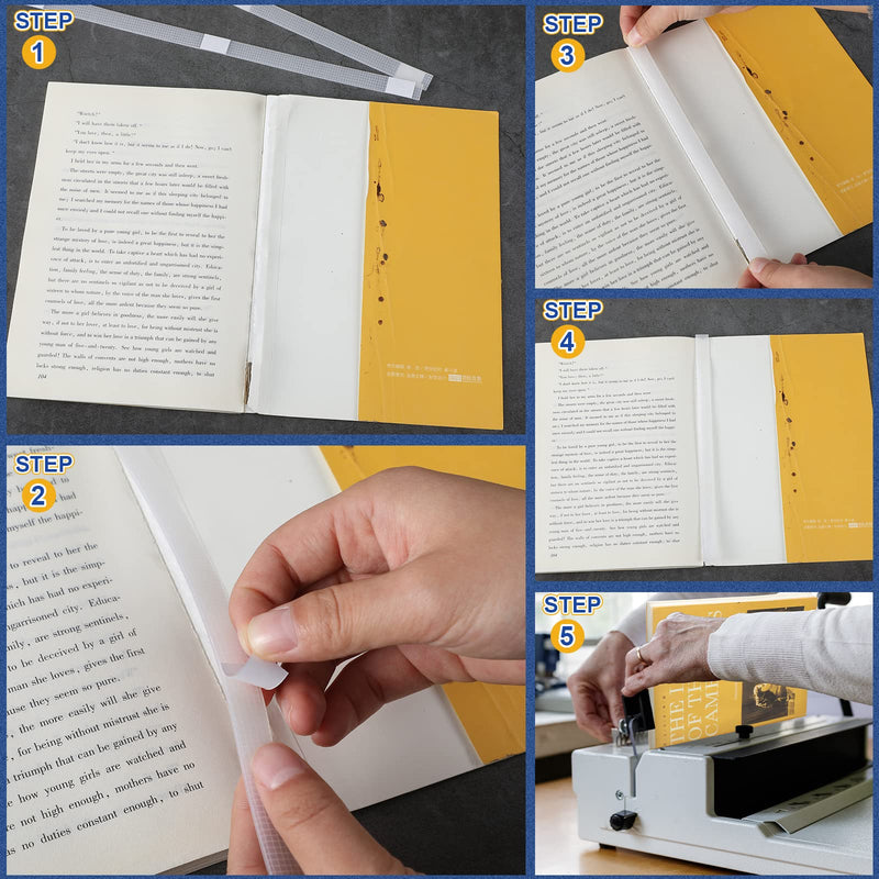 Outus 50 Pcs Glue Strips with Mesh Backing Binding Tape Book Repair Tape for Albums Pictures Files Book Binding (25 mm) 25 mm