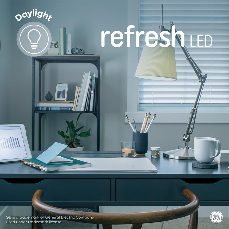 GE Refresh LED Light Bulbs, 60 Watt Eqv, Daylight, Decorative Bulbs, Small Base (8 Pack)