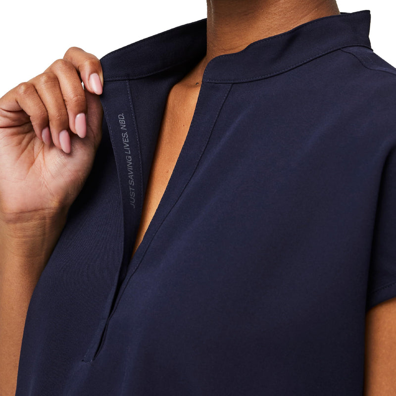 FIGS Rafaela Oversized Scrub Top for Women — Navy Blue, S