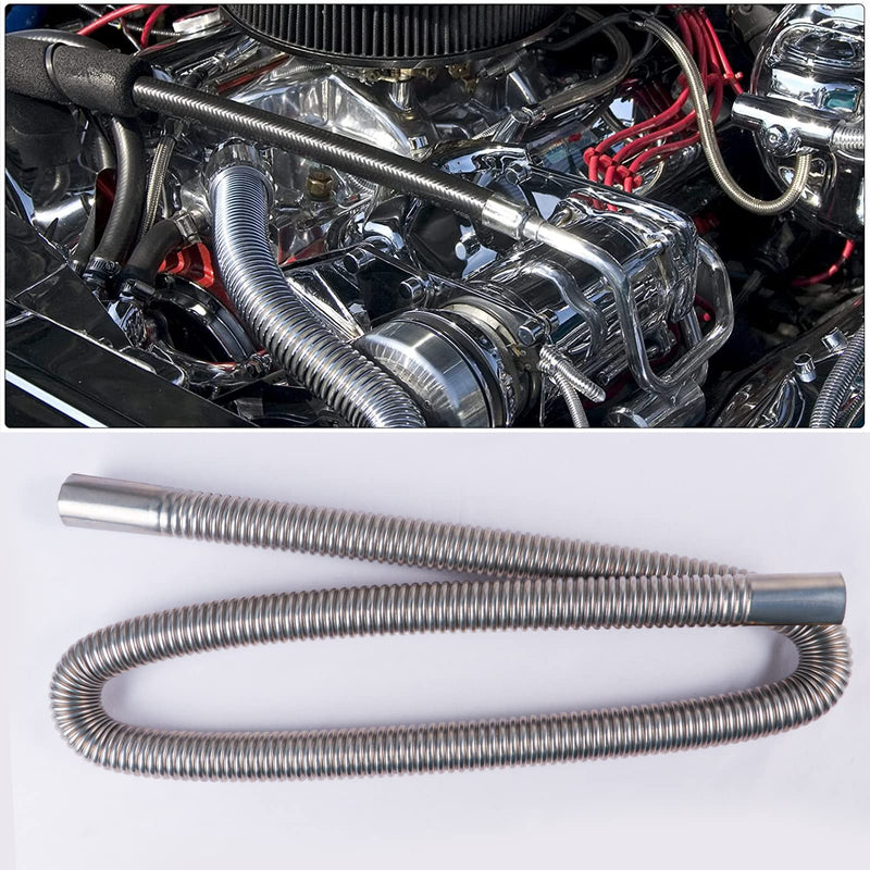 FizLig Inner Exhaust Pipe - Stainless Steel Parking Air Heater Generator Flex Exhaust Extension Pipe | Parking Air Heater Fuel Tank Diesel Gas Vent Hose (120CM/47.2in) 120CM