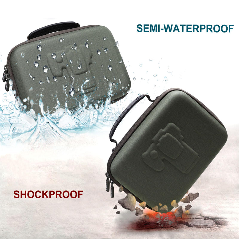 Small Camera Case Bag for Canon EOS Rebel T7/R50//R100 DSLR Camera Green | Hard Carrying Travel Case for Canon EOS Rebel T7/R50//R100/R6 Mark II/R8/R6 Mark III/R50 V/T6/R10/R5 Mark II DSLR SLR Camera Small