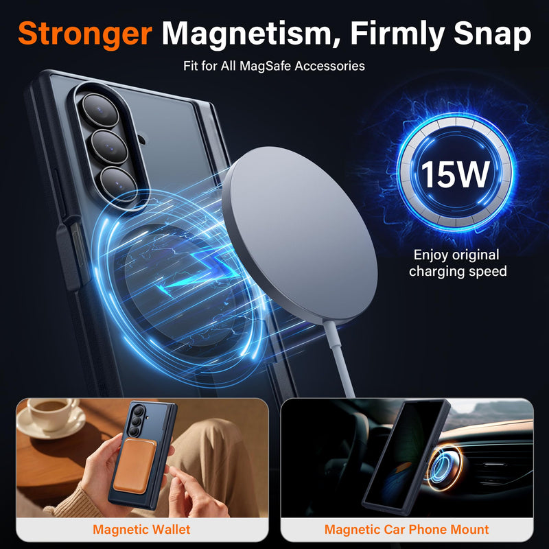 MOBOSI for Z Fold 8 Ultra Case with Privacy Screen Protector, Black | Compatible with Magsafe, Built-in Kickstand & Full Body Hinge Protection, Magnetic Slim Phone Case for Galaxy Z Fold8 Ultra